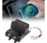 VERDDE Support De Navigation Moto USB Téléphone Portable GPS Support De Charge sans Fil pour BMW R1200RT R1250RT R 1200 1250 RT 2014 15 2016 2017 2018 2019 2020 (Color : Wireless and USB)