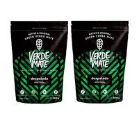 Verde Mate Green Despalada Yerba Mate 2x500g - Thé Brésilien | Yerba mate brésilienne sans fumée et sans poussière, séchée à l'air chaud pour un arôme frais et équilibré