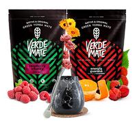 Verde Mate Green Energia Guarana Raspberry Vitality | Set de Maté Stimulant Avec Calebasse en Céramique | Guarana et Fruits | Maté Vert Brésilien | 2 x 500 g