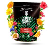 Verde Mate Green Flores 0.5kg | Yerba mate aux fruits et aux herbes | Yerba mate, mangue, framboises, pétales de fleurs | Stimulation naturelle | Yerba mate brésilien | 500g
