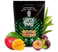Verde Mate Green Mango Maracuya 500g - Yerba Mate Brésilien Naturel Aromatisé Mangue Fruit de la Passion Citronnelle - Alternative Café et Boisson Énergisante Stimulante - Maté Vert en Feuilles