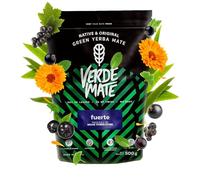 Verde Mate Green Melocoton 500g - Yerba Maté Vert du Brésil à la Pêche et Mûre - Infusion Énergisante Naturelle sans Poussière avec Aronia et Bleuet - Alternative au Café et Boisson Énergétique