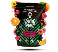 Verde Mate Green Raspberry Vitality 500g - Yerba Maté Vert du Brésil aux Framboises, Baies de Goji et Guarana - Infusion Énergisante Naturelle sans Poussière avec Ashwagandha et Fruits