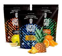 Verde Mate Green Set | Lot de 3 paquets de yerba mate | Guarana, fruits tropicaux, ginseng | Yerba mate brésilien | Caféine naturelle | 3x500g | 1,5 kg