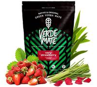 Verde Mate Green Very Strawberry 500 g | Combinaison unique de maté et de fraise | Ingrédients naturels uniquement | Thé brésilien yerba maté | A froid et à chaud | Mélange parfait pour les débutants