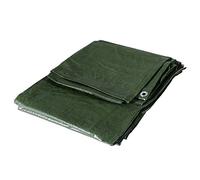 Verdelook Bâche à œillets en polyéthylène 6 x 5 m, grammage 120 g/m², Vert, Multi-Usage, pour Couverture et Stockage de Marchandises