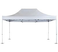 VERDELOOK Gazebo pliant en métal avec couverture en PVC, 3x4,5 m, blanc