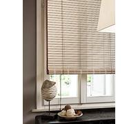 VERDELOOK store égyptien, store en bambou avec bordure en coton, 120x250 cm, beige avec bordure marron foncé