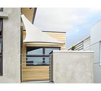 VERDELOOK Store triangulaire en polyéthylène, 5x5x5 m, blanc