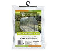 VERDELOOK | Tissu de remplacement en PVC transparent pour serre tunnel code 647/14, résistant, protection des plantes, ouverture frontale avec charnière 200x300x180 cm