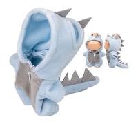 Verdelume Combinaison dinosaure bleu clair pour Labubu, une pièce de 17 cm, vêtements de poupée avec capuche, idée cadeau pour garçons et filles, 1 pièce (sans poupée labubu)