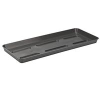 VERDENIA 21910 Pot de Fleurs en rotin pour Plantes et Herbes - Dessous de Pot de Fleurs en Plastique léger et Stable - Rectangulaire - Plusieurs Couleurs - Plusieurs Tailles - Graphite