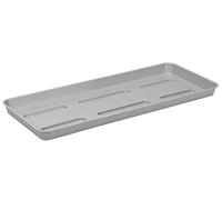 VERDENIA 21910 Pot de Fleurs en rotin pour Plantes et Herbes - Dessous de Pot de Fleurs en Plastique léger et Stable - Rectangulaire - Plusieurs Couleurs - Plusieurs Tailles - 40 cm - Gris