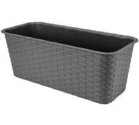 Verdenia 7002 Pot de Fleurs léger en Plastique pour Plantes de Balcon Motif Graphite