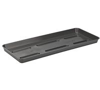 VERDENIA Draco Soucoupe de Pot de Fleurs, pour Plantes et Herbes, pour l'extérieur, en Plastique, léger et Stable, rectangulaire, 36 x 14 x 2 cm, Graphite