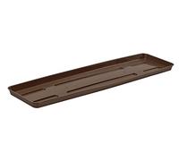 VERDENIA Draco Soucoupe pour Pot de Fleurs pour Plantes et Herbes - Soucoupe pour l'extérieur - en Plastique - Léger et Stable - Rectangulaire - 60 x 15 x 2,5 cm - Marron