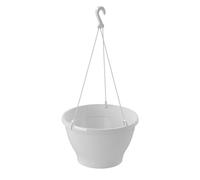 VERDENIA Melrose Pot de Fleurs à Suspendre, Design élégant et Durable, léger, intérieur et extérieur, résistant aux intempéries, diamètre : 26 cm, 26 x 26 x 60 cm, Blanc