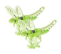 VERDENIA Pinces pour orchidées - Clips pour Plantes - Clips de Plantes - en Plastique - pour Soutenir Les Plantes - Jardin - Appartement - Papillons - Quatre pièces - Vert