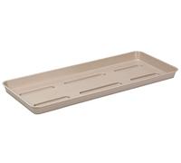 VERDENIA Soucoupe de Pot de Fleurs en rotin pour Plantes et Herbes - en Plastique léger et Stable - Rectangulaire - Plusieurs Couleurs - Caramel - 40 x 15 x 2,5 cm