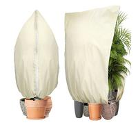 Verdenu 2PCS 180 * 120cm Housses de Protection pour Plantes, 80g/㎡ Sac de Protection pour Plantes avec Fermeture éclair et Cordon de Serrage Protection Contre Le Gel Contre Les la Neige