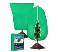 Verdenu 2pcs Voile Hivernage Plante Exterieur, 80*100cm Housse Hivernage Plante Exterieur, 80g/㎡ Voile D'hivernage avec Fermeture à Glissière, Insectes et Blizzard protection Plantes Exterieur Hiver