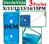VerdeVida - adhésif pour écran OEM, 3 pièces, pour iPhone 13 Pro Max 11 12 13 14 15 Plus XS X LCD, colle étanche, joint de cadre autocollant 3pcs 15 Pro Max