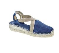 Toni Pons Espadrilles Verdi vegan en tissu de coton bleu Femme Taille 39