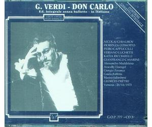 Verdi : Don Carlo - Cappuccilli , Ghiarurov , Ricciarelli , Luchetti , Cossotto - Pretre (1973 , 3 CDs)