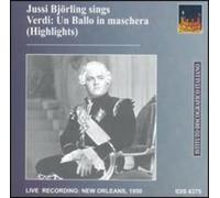 Verdi - Jussi Björling Sings Highlights from Verdi's 34Un Ballo in Maschera34 [Import]