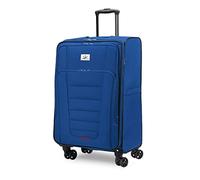 Verdi Lot de 3 valises de voyage extensibles en Softshell avec port USB - Valise de transport légère et souple - Comprend un sac à chèques de 50,8 cm, 61 cm et 71 cm avec roulettes pivotantes à 8 roues, bleu marine, 24-Inch, V5783-47-24s