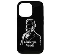 Verdi Portrait Compositeur Silhouette Musique Classique Opéra Coque pour iPhone 13 Pro