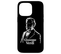 Verdi Portrait Compositeur Silhouette Musique Classique Opéra Coque pour iPhone 14 Pro Max