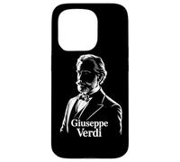 Verdi Portrait Compositeur Silhouette Musique Classique Opéra Coque pour iPhone 15 Pro