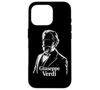 Verdi Portrait Compositeur Silhouette Musique Classique Opéra Coque pour iPhone 16 Pro