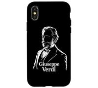Verdi Portrait Compositeur Silhouette Musique Classique Opéra Coque pour iPhone X/XS
