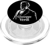 Verdi Portrait Compositeur Silhouette Musique Classique Opéra PopSockets PopGrip pour MagSafe