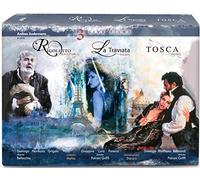 Rigoletto in Mantua / La Traviata in Paris / Tosca in Rome, 4 DVDs