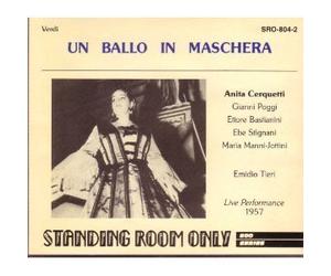 VERDI: Un Ballo in Maschera - Emidio Tieri, Florence Teatro Comunale Orchestra and Gianni Pogg, ANITA CERQUETTI, BASTIANINI, STIGANANI, - 6/JAN/1957 - FROM THE PRIVATE COLLECTION OF ANITA CERQUETTI - 2CD BOX SET / LEGATO CLASSICS