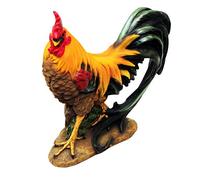 VERDOBA - Figurine de décoration pour Jardin et extérieur - Poule en polyrésine, Peints à la Main - Décoration de Jardin, Animaux décoratifs en résine synthétique