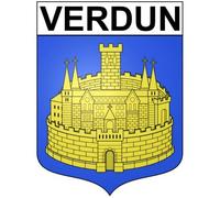 Verdun 55 ville Stickers blason autocollant adhésif - Taille : 4 cm