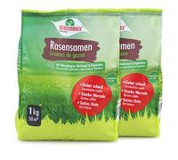 Verdurmax 2 x 1 kg de Semences de Gazon - Gazon Dense et Robuste