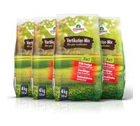VERDURMAX® 4 x 4 kg Scarificateur -Mix 3 en 1 - Mélange de Semences Gazon RSM, Engrais de Démarrage et Activateur de Sol - Régénération Rapide Pelouse Dense et Verte