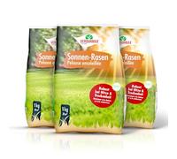 Verdurmax Pelouse Ensoleillée 3 x 1 kg - Gazon Dense et Robuste | Graines de Gazon Haute Qualité RSM Résistantes à la Sécheresse et Chaleur - Germination Rapide et Homogène