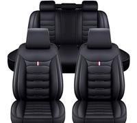 VERED Voiture Ensembles Housses Siège pour MG ZS MG4 MG5 ZS EV 2022 2023 2024 2025, 5 Places PU Cuir Sieges Avant Arrière Imperméable Protecteur Accessoire,B-Black