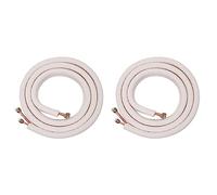 Vereen 2 Pcs 3Mètre Climatiseur Paire Bobine Tube 1/4 "3/8" Isolé Ligne De Cuivre Ensemble Climatiseur Tube Réfrigérant