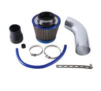 Vereen Filtre à air à haut débit de 76 mm, tête champignon, manchon d'admission de tuyau turbo de voiture, ensemble universel argenté