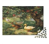 Verger de Pommes Casse-tête 1000 Pièces sans Poussière, Puzzles pour Adultes Canard du Vergerjeu De Patience pour Une Activité Jour De Pluie, Cadeau De Retraite 70x50cm/1000pcs