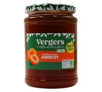 VERGERS DES ALPILLES Confiture Abricot Bio en Pot de Verre 750g - Maxi Format - Fabriqué en Provence - Ingrédients Naturels - Certifié Bio - Lot de 3