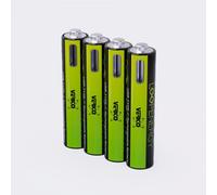 Verico 4er-Pack Aaa Akku-Batterien, Wiederaufladbar Über Usb-C