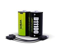 VERICO 2X MONO D - Batterie Li-ion, Mono D, 1,5 V, 1 7400 mAh, USB-C, lot de 2